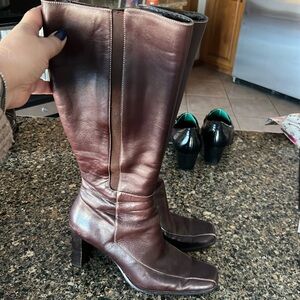 Vintage Anne Klein tall boots with 3” heel!